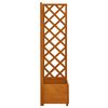vidaXL Jardinière d'angle en treillis Orange 40x40x150cm Bois de sapin