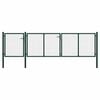 vidaXL Portail de jardin en acier vert 400 x 75 cm