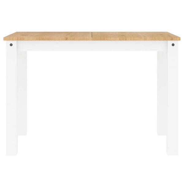 vidaXL Table &agrave; manger Panama blanc 112x60x75 cm bois massif de pin