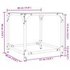 vidaXL Table basse avec dessus en verre transparent 40x40x40 cm acier