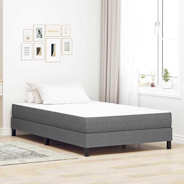 vidaXL Matelas de Lit avec matelas Gris clair 120 x 190 cm tissu