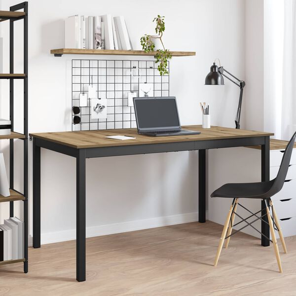 vidaXL Table de salle &agrave; manger / Table de repas M&Eacute;TAL