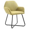vidaXL Chaises &agrave; manger lot de 4 vert tissu