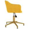 vidaXL Chaises pivotantes &agrave; manger lot de 6 Jaune Velours