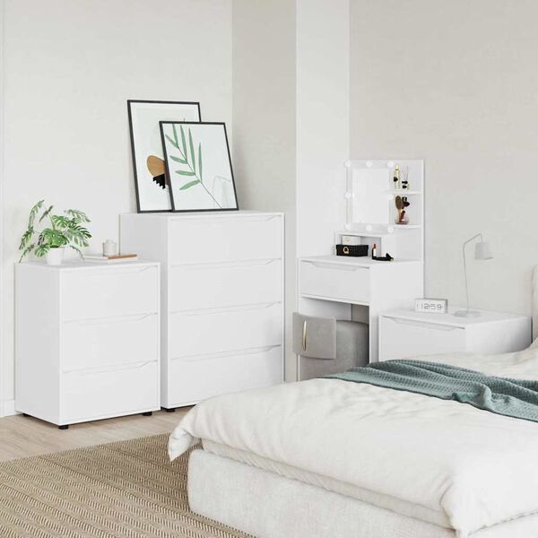 vidaXL Armoires de rangement 2 pcs Blanc 80 x 48 x 105 cm