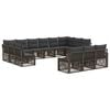 vidaXL Ensemble de canap&eacute; de jardin 13 pcs Gris polyrotin