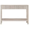vidaXL Table console blanc 110x35x75 cm bois de manguier solide