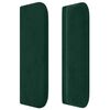 vidaXL T&ecirc;te de lit avec oreilles Vert fonc&eacute; 93x16x78/88 cm Velours