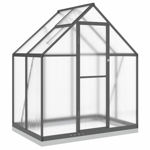 vidaXL Serre avec cadre de base anthracite 169x114x202 cm aluminium
