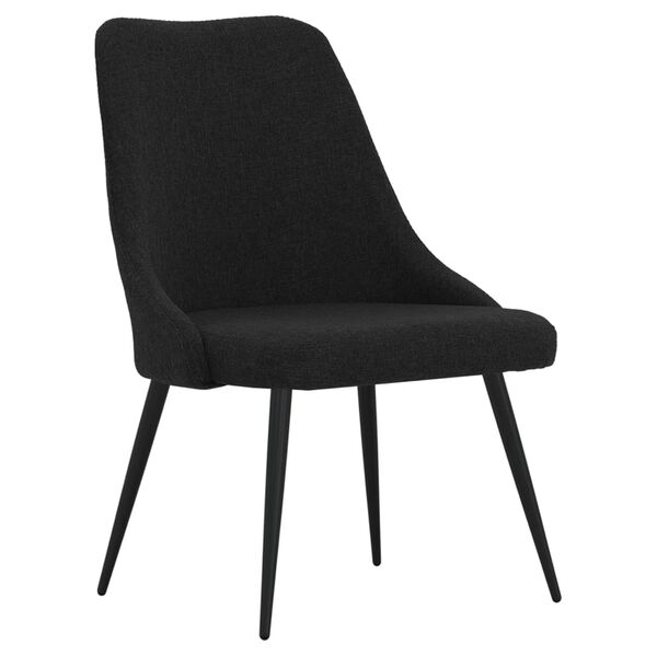 vidaXL Chaises &agrave; manger lot de 6 noir tissu
