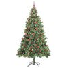 vidaXL Sapin de No&euml;l artificiel Vert 240 cm PVC et m&eacute;tal