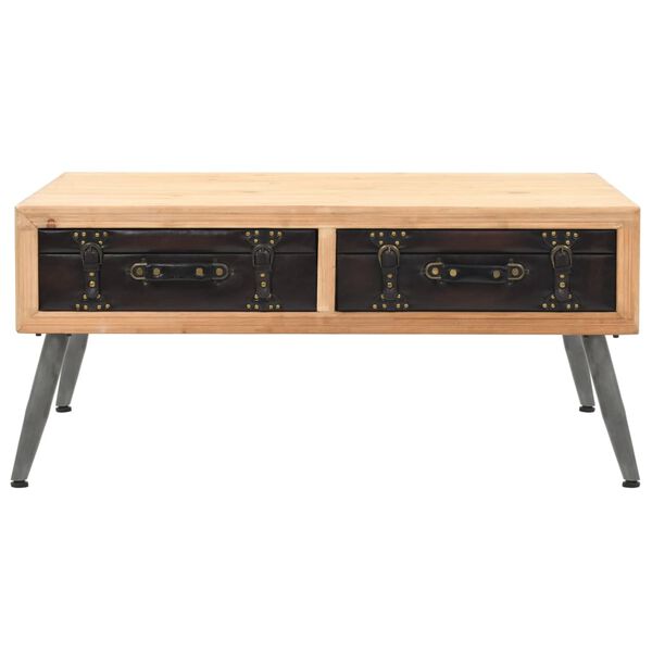 vidaXL Table basse Bois massif de sapin 115x55x50 cm