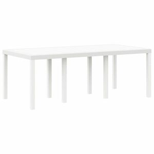 vidaXL Table de jardin pour repas Blanc 200 x 100 x 73 cm polyrotin