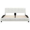 vidaXL Lit avec matelas Blanc Similicuir 140x200 cm