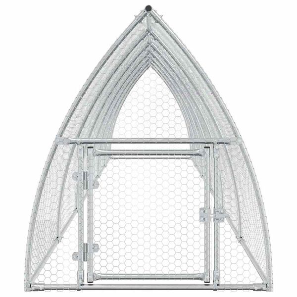 vidaXL Cage pour poules argenté 600x105x120 cm acier galvanisé