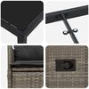 vidaXL Ensemble de salle &agrave; manger pour jardin 7 pcs Gris polyrotin
