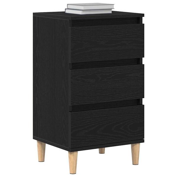 vidaXL Cabinet de chevet Chêne noir 40 x 35 x 70 cm Bois d'ingénierie