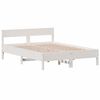 vidaXL Cadre de lit sans matelas blanc 140x190 cm bois de pin massif