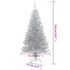 vidaXL Sapin de Noël artificiel avec support argenté 150 cm PET