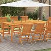 vidaXL Table de jardin 200x100x74 cm Bois d'acacia massif