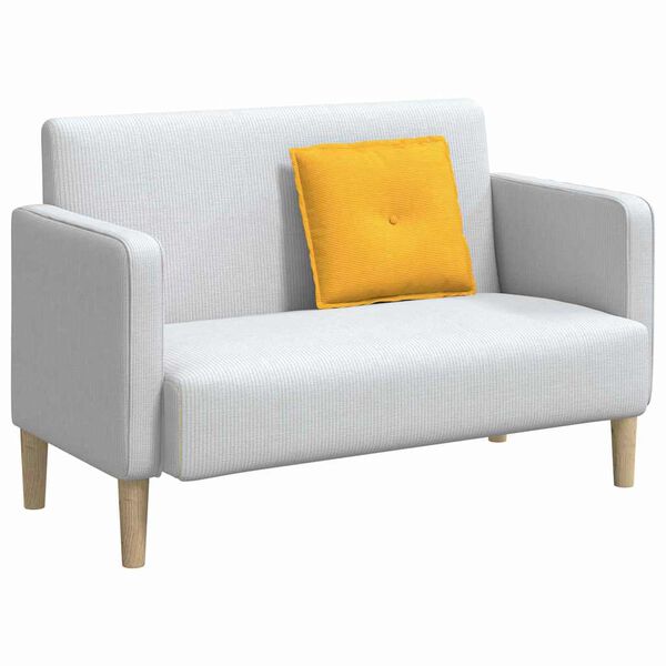 vidaXL Coussin de Dos Jaune clair 50 x 45 cm Tissu en velours c&ocirc;tel&eacute;