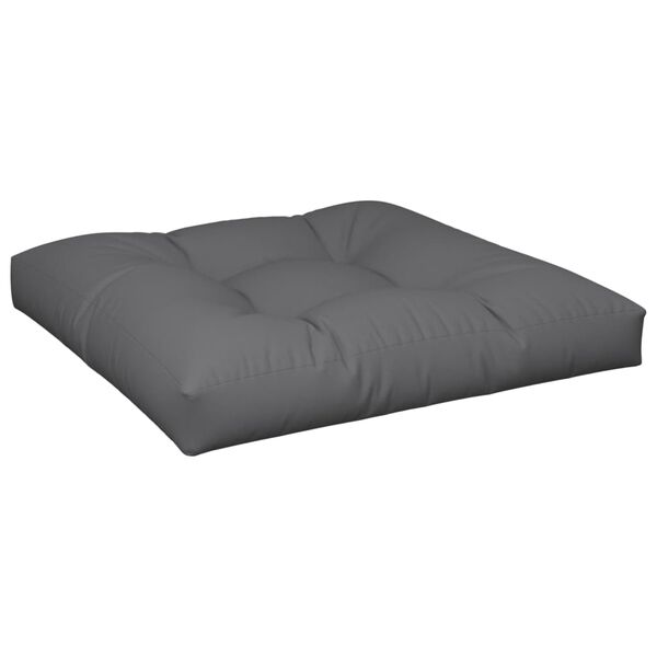 vidaXL Coussin de palette anthracite 80x80x12 cm tissu