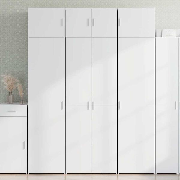 vidaXL Armoire de rangement blanc 70x42,5x225 cm bois d'ing&eacute;nierie