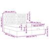 vidaXL Cadre de lit ottoman avec matelas rose 200x200 cm velours