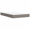 vidaXL Sommier &agrave; lattes de lit avec matelas Taupe 120x200 cm Tissu