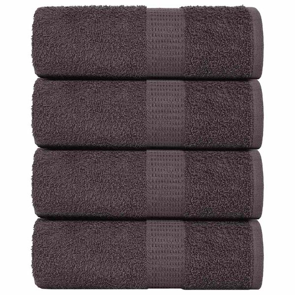 vidaXL Gants de toilette FROGN 4 pcs anthracite 15x21 cm 360 g/m&sup2;