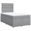 vidaXL Sommier &agrave; lattes de lit et matelas gris clair 120x190 cm tissu