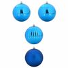 vidaXL Ensemble de Boules de Noël 4 pcs Bleu Plastique