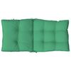 vidaXL Coussins de chaise &agrave; dossier bas lot de 4 vert tissu oxford