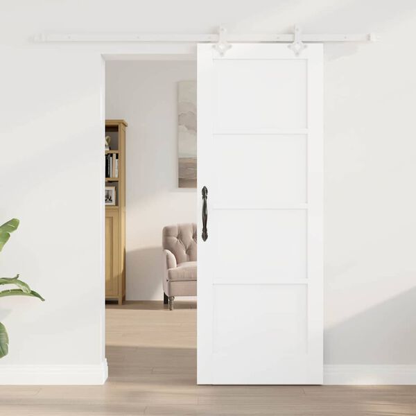 vidaXL Porte coulissante Blanc 73,5 x 198,5 cm Pin massif