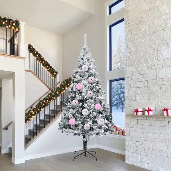 vidaXL Ensemble de Boules de Noël 4 pcs Rose Plastique