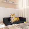 vidaXL Lit d'auto pour chien Noir 110x70 cm Aspect de lin