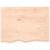 vidaXL Dessus de table 80x60x(2-4) cm bois de chêne massif non traité