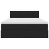 vidaXL Lit de Rangement avec matelas Noir 140 x 190 cm Velours