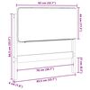 vidaXL T&ecirc;te de lit capitonn&eacute;e Brun et gris fonc&eacute; 80 cm Pin massif