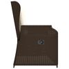 vidaXL Banc de jardin avec coussin Marron Poly rotin