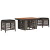 vidaXL Ensemble de salle &agrave; manger pour jardin 3 pc Gris et Gris fonc&eacute;