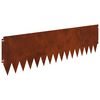 vidaXL Bordure de Pelouse 10 pcs 103 x 30 cm Acier Rouill&eacute;