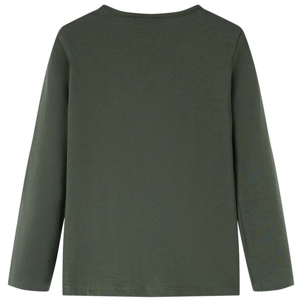 T-shirt enfants &agrave; manches longues kaki 128