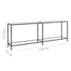 vidaXL Table console Transparent 220x35x75,5 cm Verre tremp&eacute;