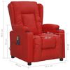 vidaXL Fauteuil de massage Rouge bordeaux Similicuir
