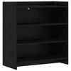 vidaXL Buffet Ch&ecirc;ne noir 75 x 36 x 80 cm Bois d'ing&eacute;nierie