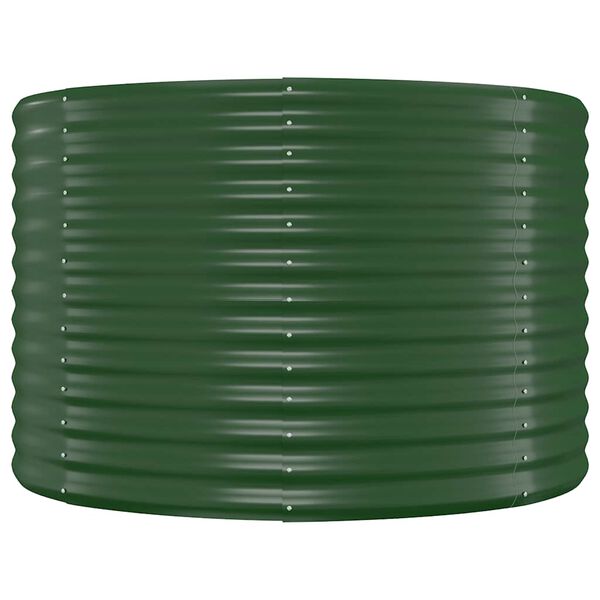 vidaXL Lit surélevé de jardin Acier galvanisé 100x100x68cm Vert