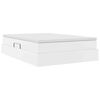 vidaXL Lit avec rangement et matelas Blanc 140 x 190 cm Simili cuir