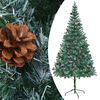 vidaXL Arbre de No&euml;l artificiel avec pommes de pin 210 cm