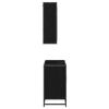 vidaXL Ensemble de mobilier de salle de bain 2 pcs Ch&ecirc;ne noir